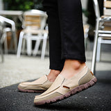 Mens Casual Shoes Lightweight Formal Office Round Toe Flat Breathable Solid Color