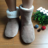 Ladies Slipper Bootie Ankle Slip on Bootee Warm Fleece Fur Line Cosy Fur US Size