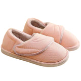Women's Solid Color Flats Warm Round Toe Closed Toe Magic Tape Warm Casual Shoes
