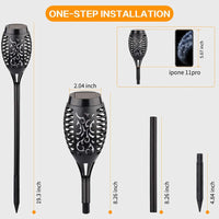 2/4/6Pcs 12LED Flame Solar Torch Light Waterproof Flickering Dancing Garden Lamp