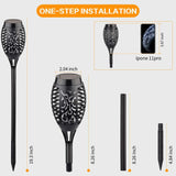 2/4/6Pcs 12LED Flame Solar Torch Light Waterproof Flickering Dancing Garden Lamp