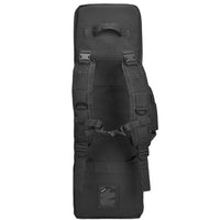 Ruggens Double Long Rifle Gun Case Bag Tactical Rifle Backpack Pistol Soft Firearm Transportation Carbine Case - Lockable Compartment 46" Black