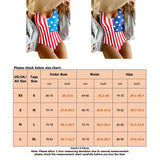 Women 4th Of July Swimming Suit Tummy Control Backless One Piece Swimsuit Independence Day Padded Swimwear Scoop Neck Hot Spring Beach