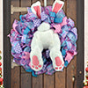 Easter Rabbit Wreath Decor for Front Door, Easter Rabbit Front Door Wreath, Easter Thief Bunny Butt with Ears, Rabbit Shape Garland Wall Decor Easter Decorations Craft Supplies