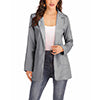 Women's Solid Casual Blazer Office Work Long Sleeve Open Front Jacket for Autumn and Winter