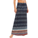 Women Boho Beach Skirt Elastic Waist Long Maxi Skirt Summer Casual Loose Skirts