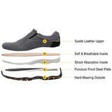 Adult Unisex Solid Color Anti-smashing Breathable Working Flats Shoes Anti Slip