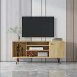 Gplesas Stylish Console Furniture 53 Inch TV Stands Sturdy Modern Entertainment Center Large Storage Home Bedroom