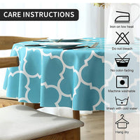 Round Tablecloth Wipeable Waterproof Oil-Proof Table Cloth Cover Home Room Decor