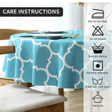 Round Tablecloth Wipeable Waterproof Oil-Proof Table Cloth Cover Home Room Decor