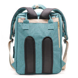 Large Backpack Diaper Bag with Changing Station, Foldable Crib Baby Bed Mommy Travel Nursing Bag Waterproof Tote Shoulder Nappy Bag Bottle Insulated Bag