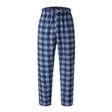 Mens Plaid Pants with Pockets Men Pajama Pants Drawstring Straight Leg Casual Pants