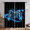 Adult Waterproof Rod Pocket Curtain Modern Living Room Gamer Print Durable Blackout Bedroom 2 Panels/Set