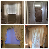 Ruffle Rod Pocket Curtain Thermal Insulated Semi Blackout Window Curtain Panels for Living Room Kids Bedroom Decor, Single Panel