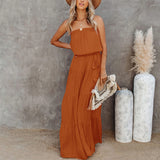 Women's Strapless Maxi Dress Tube Top Bandeau Sleeveless A-Line Dress Sundress