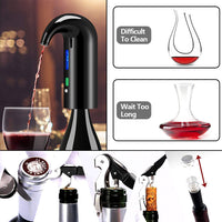 Portable Smart Electronic Automatic Wine Aerator Decanter Dispenser Rechargeable