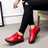 Women's Winter Warm Fur-lined Slip On Ankle Snow Boots Casual Lace Up Soft Shoes