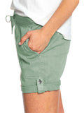 Women Folded Hem Short Hot Pants Plain Straight Leg Beach Shorts Mini Pant Buckle Bottoms