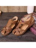 Women Summer Sandals Beach Wedge Ankle Strap Causal Comfortable Shoes