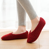 Women's Solid Color Flats Slippers Closed Toe Anti-slip Breathable Casual Shoes