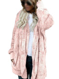 UKAP Women Oversize Fuzzy Jacket Blanket Sherpa Coat Open Front Hooded Cardigan Fluffy Fleece Outwear with Pockets for Lady