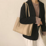 Women PU Leather Designer Shoulder Bag Tote Large Handbag Office Lady Messenger