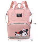 Zipper Pockets Waterproof Large Capacity Insulated Pockets Backpack Diaper Bag