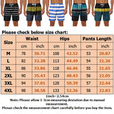 Men Striped Short Training Running Fitness Short Pants Elastic Waist Drawstring