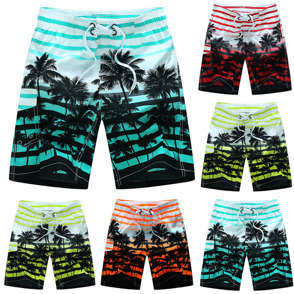 Men's Coconut Tree Boxer Shorts Trunks Underpants Casual Loose Beach Short Pants