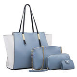 4Pcs Women Lady Fashion Handbag Shoulder Bags Tote Purse Messenger Satchel Set