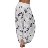 Ladies Lounge Wide Leg Loungewear Women Loose Fit Palazzo Pant Floral Print Beach High Waist Boho Trousers
