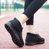 Men Winter Ankle Bootie Anti-Slip Plush Lined Short Boots Slip On Outdoor Shoes