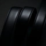 Men's Luxury Genuine Leather Adjustable Belt Ratchet Strap With Automatic Buckle