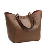 Women PU Leather Handbag Tote Single Shoulder Bag Large Capacity With Inner Bag