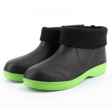 Womens Mens Waterproof Rain Boots Garden Work Slip On Ankle Booties Non Slip House Shoes