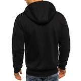 Men's Hoodie Zip-up Smart Casual Sweatshirt Hooded Regular Fit Jumper Pockets