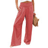 Womens Loose Fit Casual Pants Elastic Waist Yoga Summer Beach Pants with Pockets