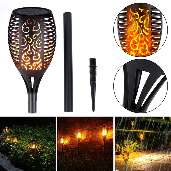 2/4/6Pcs 12LED Flame Solar Torch Light Waterproof Flickering Dancing Garden Lamp