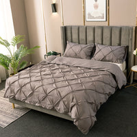 2/3Pcs Twist Flower Duvet Quilt Cover Set Queen King Size Bedding Set+Pillowcase