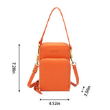 Women Small Cell Phone Case Handbag PU Leather Crossbody Shoulder Bag Wrist Strap Purse Pouch Messenger Bags with Card Slots