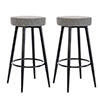 Goory Industrial Bar Stools Set of 2,Footrest Chairs Sturdy Pub Round Shape Barstool Durable Furniture Counter Bar Stools or Bar Counter Pub Kitchen, Contemporary Backless Barstools Set