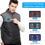 Electric USB Heated Vest Unisex Winter Riding Skiing Warmer Heating Coat Jacket
