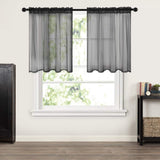 Cafe Kitchen Bathroom Window Curtain Panel Valance Drapes Rod Pocket Home Decor