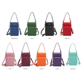 Women Small Cell Phone Case Handbag PU Leather Crossbody Shoulder Bag Wrist Strap Purse Pouch Messenger Bags with Card Slots