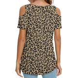 Womens Summer Tshirts V Neck Cold Shoulder Tunic Tops Floral/Tie Dye/Solid Color Blouse Shirts Casual Short Sleeve Tees