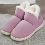 Women Warm Bootie Slippers Fluffy Plush Indoor Outdoor Winter House Shoes