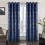 Single Curtain Panel Velvet Sparkle Bedroom Blackout Window Curtain Grommet Room Darkening Curtain Eyelet Ring Top Window Drape