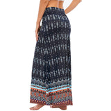 Women Boho Beach Skirt Elastic Waist Long Maxi Skirt Summer Casual Loose Skirts