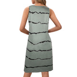 Sleeveless Nightgown Sleepwear Soft Pajama Dress Short Nightdress for Women Oversized Striped Mini Sundress Size S-5XL