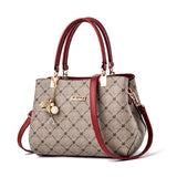 Women PU Leather Single Shoulder Bag Crossbody Bag Handbag Tote Purse w/ Pendant